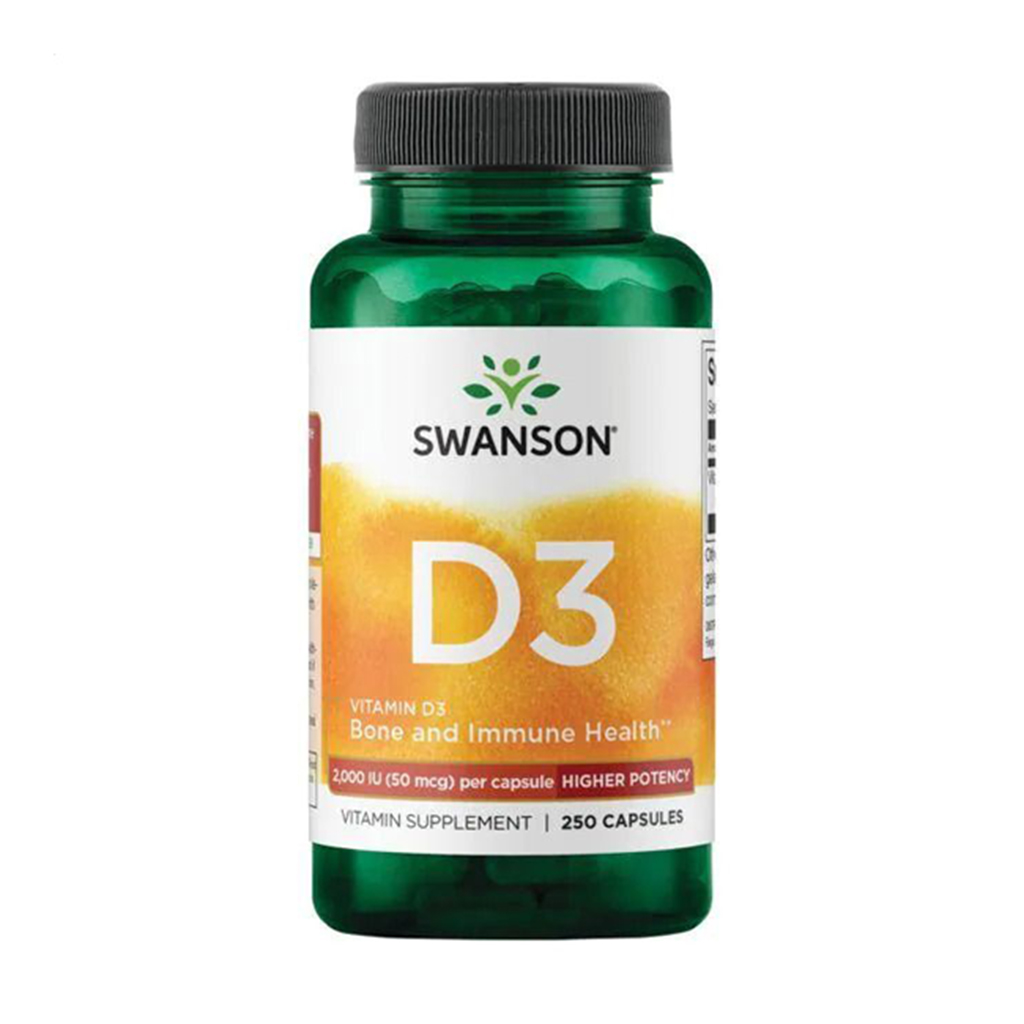 Вітамін Д3 Swanson Vitamin D3, 2000 МО, 250 капсул